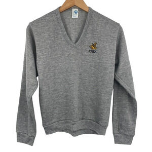 Artex Sweatshirt Tops Mens Size Small Gray Gold Iowa Hawkeye Long Sleeve Vintage